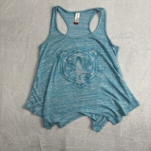 No Boundaries Blue Tiger Embroidered Tank‎ Top Sleeveless Women's Small